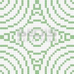 Стъклокерамична Мозайка: Зелени Кръгове