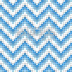 Стъклокерамична Мозайка: Синя Шарка