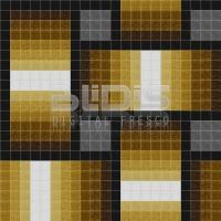 Glass Mosaic Repeating Pattern for Decorative Facing: Brown Rattan - pattern
