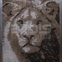 Glass Mosaic Mural: Lion 70-90sm