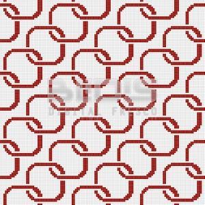 Glass Mosaic Repeating Pattern Module: Chains