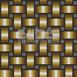 Glass Mosaic Repeating Pattern for Decorative Facing: Brown Rattan - pattern tiled