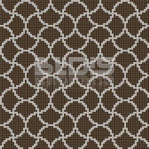 Glass Mosaic Repeating Pattern: Brown Tracery - pattern tiled