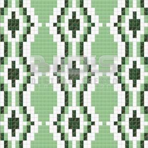 Glass Mosaic Repeating Pattern: Green Path - pattern tiled